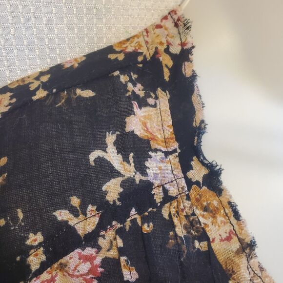 Denim & Supply Ralph Lauren Top Womens S/P Black Boho Sheer Lace-up Front NWT - Picture 6 of 12